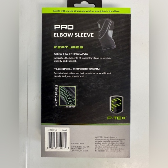 P-TEX PRO Knit Thermal Compression Elbow Sleeve Kinetic Paneling - Small - NIB - Picture 2 of 4